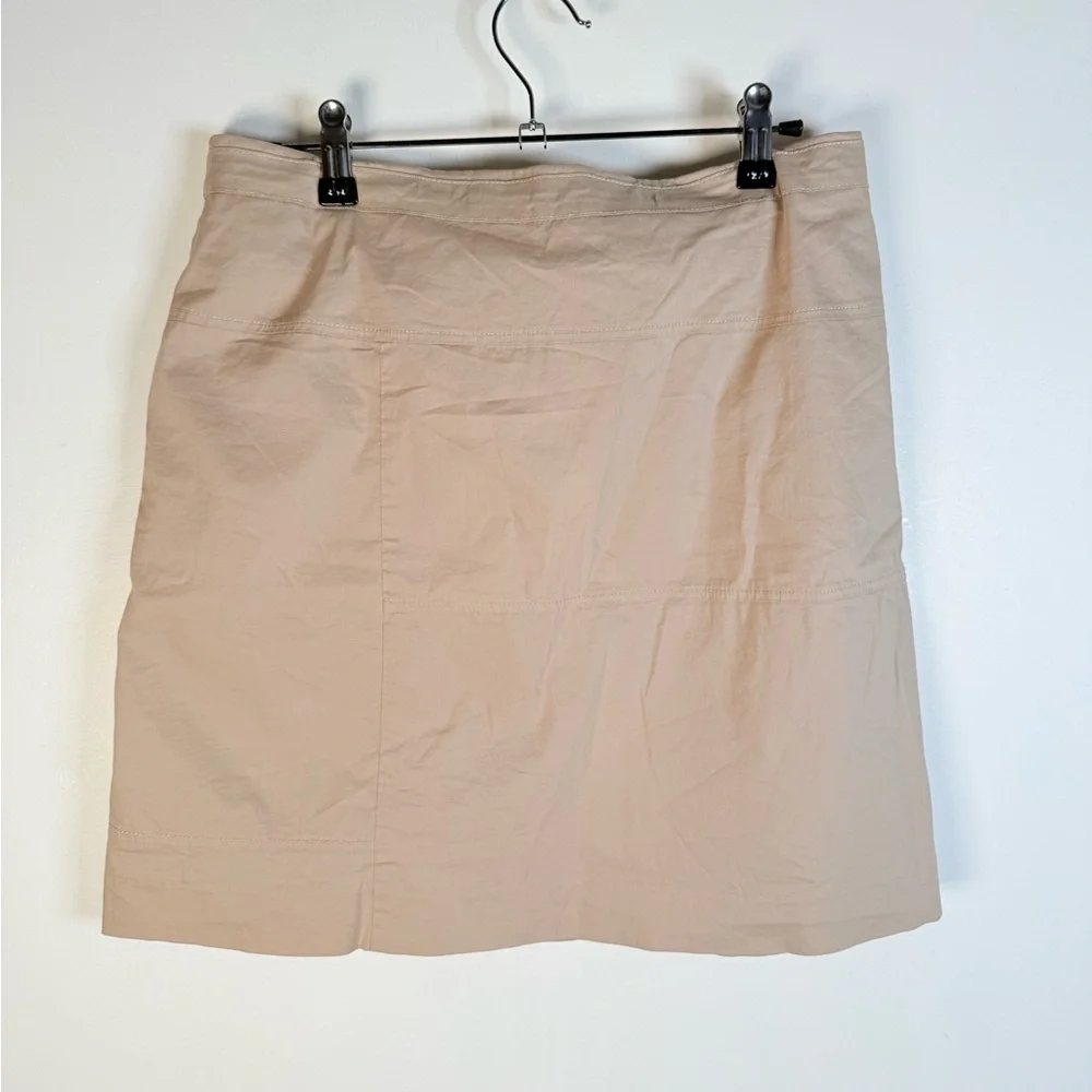 Tory Burch Beige Button Front Utility Skirt